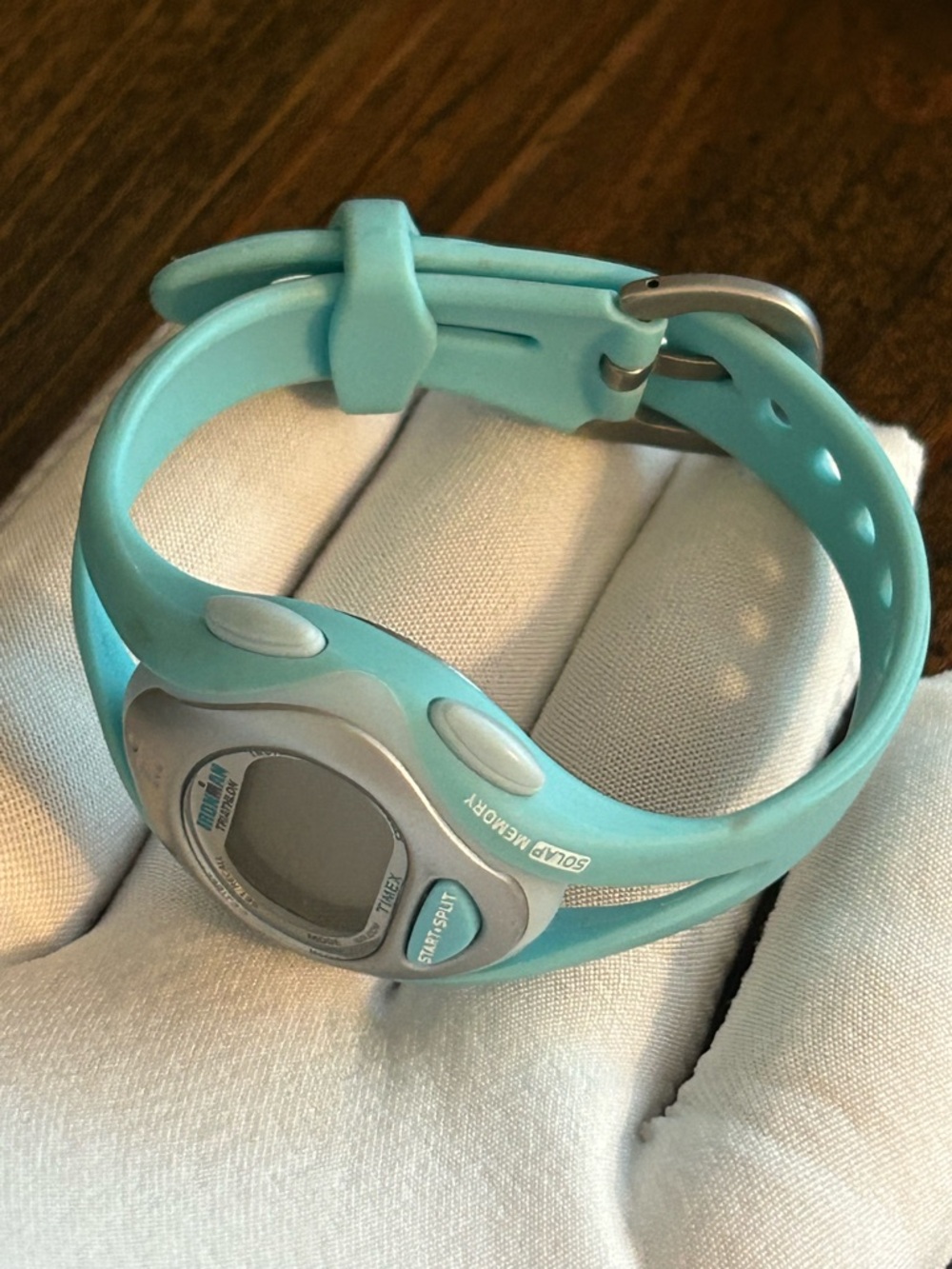 Timex Ironman Triathlon Digital Sports Watch - Aqua Blue and Silver - Picture 2 of 5